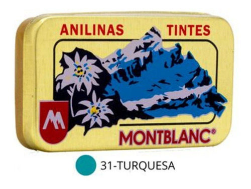 Anilinas Montblanc® Cajita Dorada Color 31. Turquesa