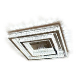 Lustre De Cristal Plafon Quadrado Led Integrado 36w 40x40cm