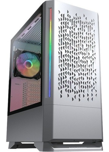 Armario Cougar Gaming Mx430 Air Rgb Blanco Para Jugadores De Media Torre