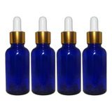 Frasco Vidrio Azul 10 Unid Gotero, 30 Ml (con Gotario)