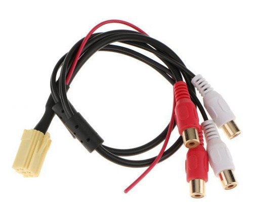 2 Mini Adaptador Iso Aux Line 4 Rca Para Seat