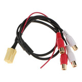 2 Mini Adaptador Iso Aux Line 4 Rca Para Seat