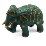 Figura Elefante Verde 21x14 Cm Afj 