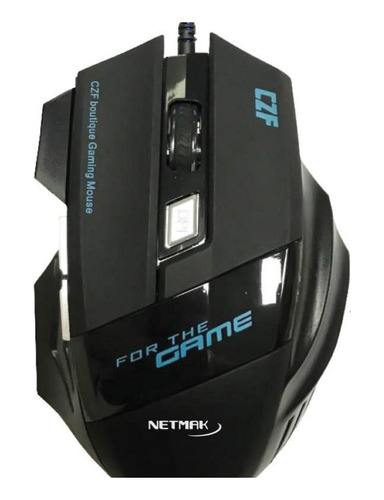 Mouse Gamer Pc Cable Usb 6 Botones Retroiluminado Rgb Netmak