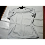 Remera Tela Polyamida Blanca-ideal Danza-gimnasia-hermosa!!!