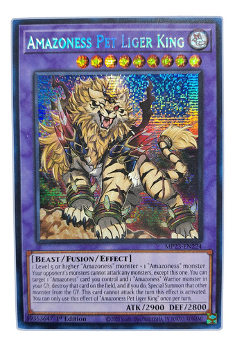 Yugi-oh! Amazoness Pet Liger King Mp23-en324 Secret