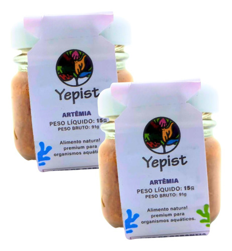 2x Artemia Salina Yepist 15g Alimento Natural Para Peixe