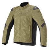 Alpinestars Chaqueta T-sp5 Rideknit, Camuflaje Verde Milita.