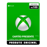 Cartão Presente Microsoft Gift Card Xbox Br R$ 100 Reais