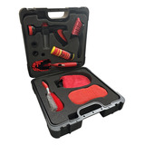 Kit Limpieza Auto Premium Camioneta 8 Pcs Valija Maletin Color Rojo