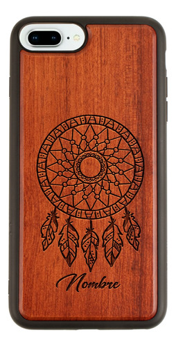 Funda Para iPhone Madera Atrapasueños Personalizada Nombre