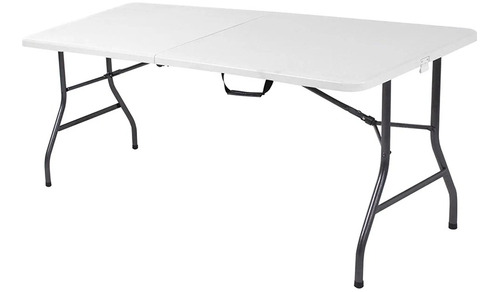 Mesa Plegable Portátil Tipo Portafolio De Plástico Blanco 