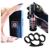 Kit Defensa Personal Linterna Antirrobo + Manopla + Gas 60cc