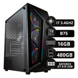 Cpu Pc Gamer Intel Core I7 3.4ghz 16gb Ssd 480gb 500w Gt610