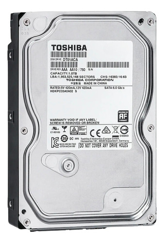 Hd 1 Tb Toshiba Dt01aca100 1tb Sata 3 Com Cache 32mb 7.200 Rpm Business Edition Com Nfe 