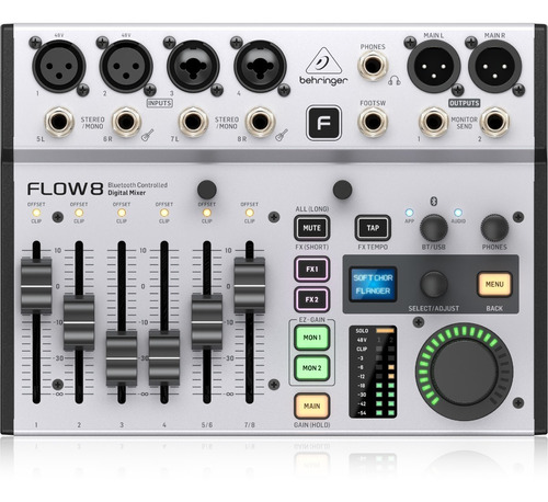 Behringer Flow 8 Mixer Digital Con Placa 8 Canales Premium