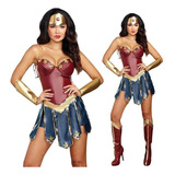 Wonder Woman Diana Superhéroe Disfraz Cosplay Para Mujeres