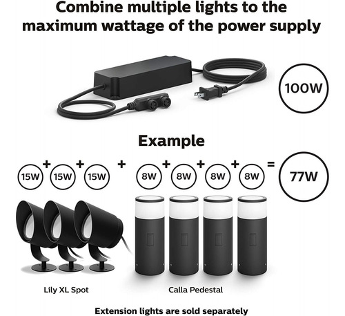 Philips Hue 1748930vn 8ft Cable Connector  T-connector, Blac