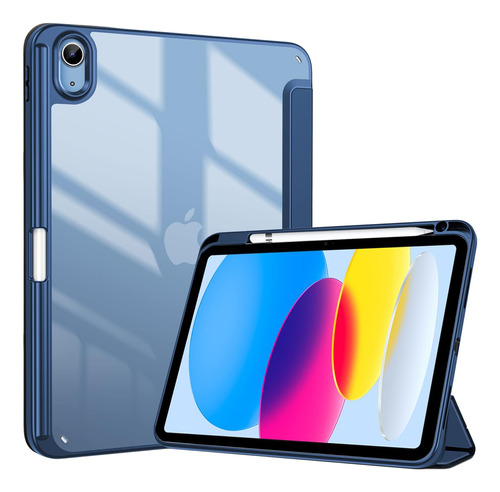 Procase Funda Para iPad De 10.ª Gen Soporte Lápiz Azul