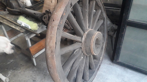 Rueda Carreta Original Años 1890 -1900 1mt Diametro Madera