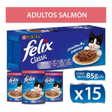 Alimento Húmedo Para Gato Felix® Adultos Con Salmón Sobre 85
