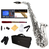 Saxofon Alto Mendini Con Funda, Boquilla, Nickel (xmp)