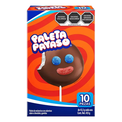 Ricolino Paleta Payaso Grande 10 Piezas | MercadoLibre