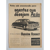 Propaganda Original Carro Hudson Hornet Anos 50