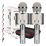 Microfonos Mockins Karaoke Bluetooth (x2) /plateado