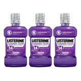 Kit Com 3 Antissépticos Bucal Listerine Cuidado Total 250ml