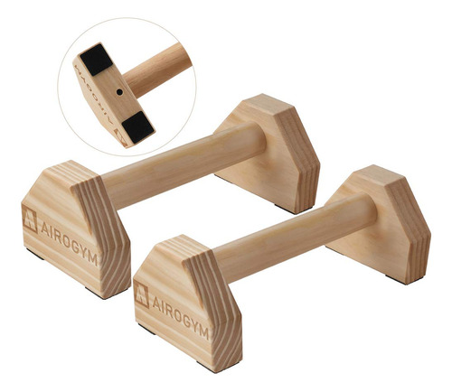 Airogym Soporte De Flexion, 2 Barras De Madera Para Flexione