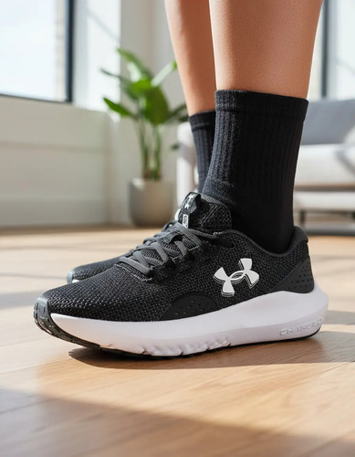 Tenis Under Armour Charged Surge 4 Running Unisex - 3027007001 Negro Ligeros Y Cómodos | Envío gratis