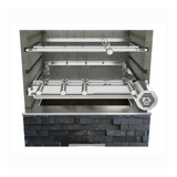 Painel Grill Giratório Ajustável Inox 5 Espetos + Suporte