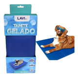 Tapete Gelado Refrescante Pet Cachorro Gato Azul 50x65cm M