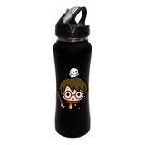 Termo Pitillo Harry Potter Chi Botilito Aluminio Negro 650ml