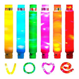 Combo Vincha Pop Tubo Pvc Luminoso Led Fidget X 6 Unidades