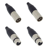 Plug Santo Angelo Xlr Femea/macho 3 Pares