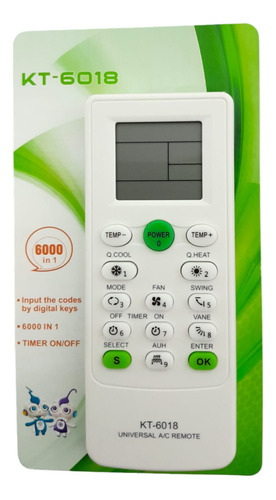 Control Remoto Universal Aire Acondicionado 6000 En 1 Repjul