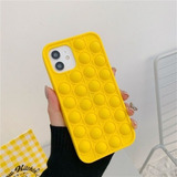 Cartoon Figet Toy Silicone Popit Funda Para iPhone 12