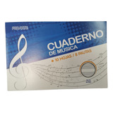 Cuaderno De Musica Pauta Entera Proarte 10 Hojas / 8 Pautas Color Blanco