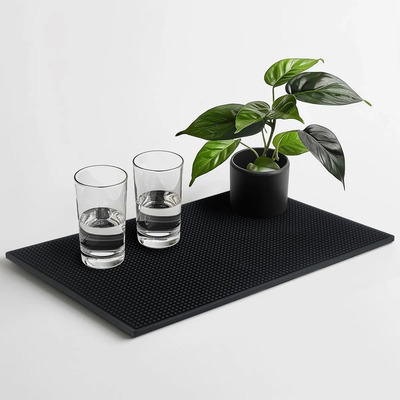 Tapete Escurridor Para Vasos Para Bar Escurreplatos 45×30cm Negro | MercadoLibre