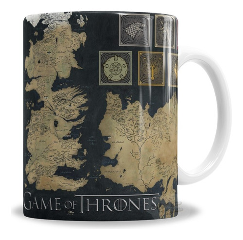 Taza De Cerámica Game Of Thrones Mapa Westeros - En Caja