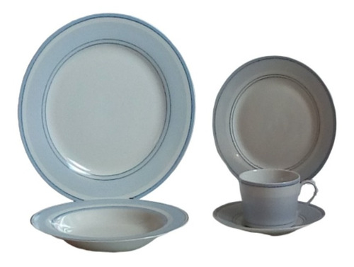 Vajilla De Porcelana Radu Aqua 20 Piezas