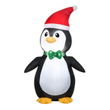 Inflable Navideño Pingüino  Led 1.07 M Envio Gratis