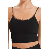 Gh Croptop Leopard Top Peto Sostén Modelador Control Impacto