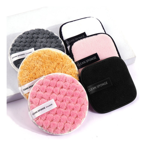 Esponja Para Maquillaje Desmaquillado Limpieza, 6 Pcs