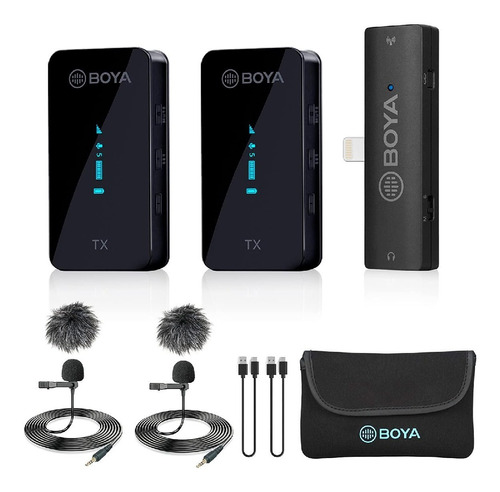 2 Micrófonos Inalámbricos Solapa Boya By-xm6-s4 Para iPhone 