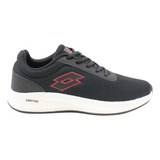 Zapatilla Running  Lotto - Verso R Negro Rojo