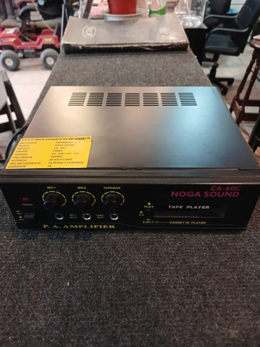 Amplificador Noga Sound Ca-60c 12volt Y 220v Con Cassete