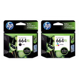 Cartuchos Hp 664xl Negro Y 664xl Color Originales